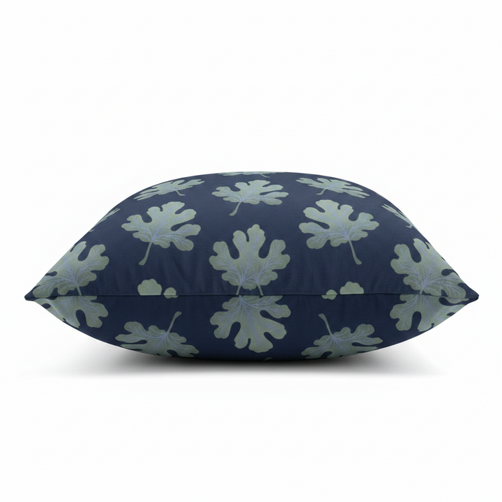 Verdant Fig™ Dutch Velvet Decorative Pillow - Stamped Fig (Ink &amp; Mineral)