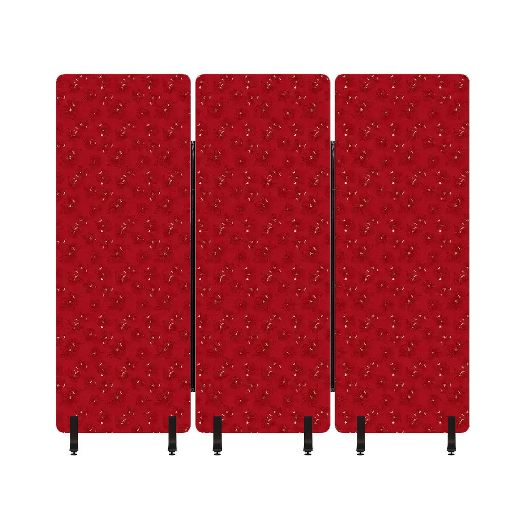 3 Panel Sound-Absorbing Room Divider / Dogwood Blossoms