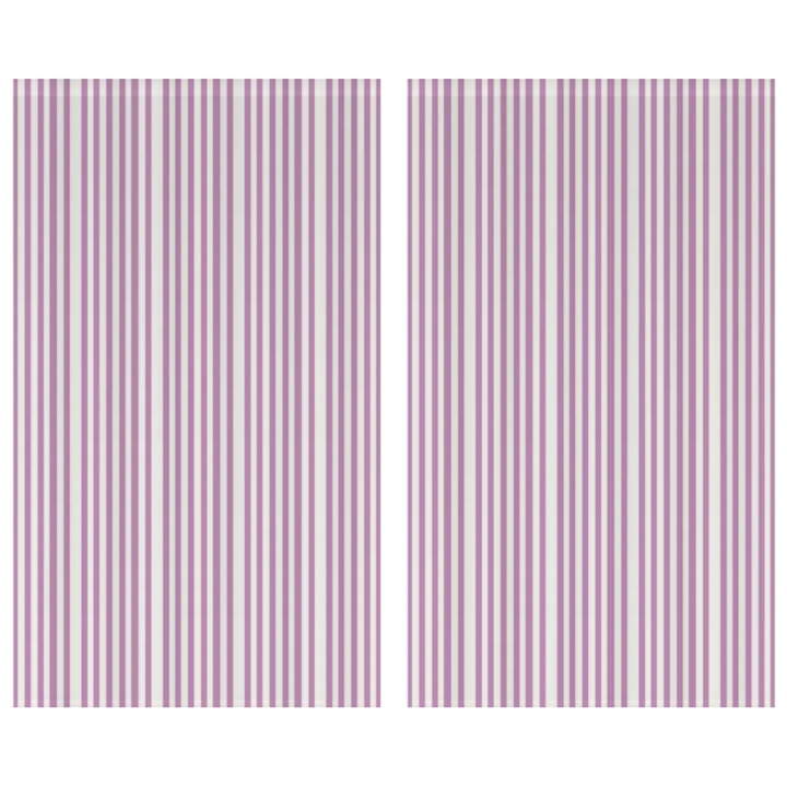 Window Curtain Set - Cotton Blend (2 Panels) | French Stripe - Vintage Lilac