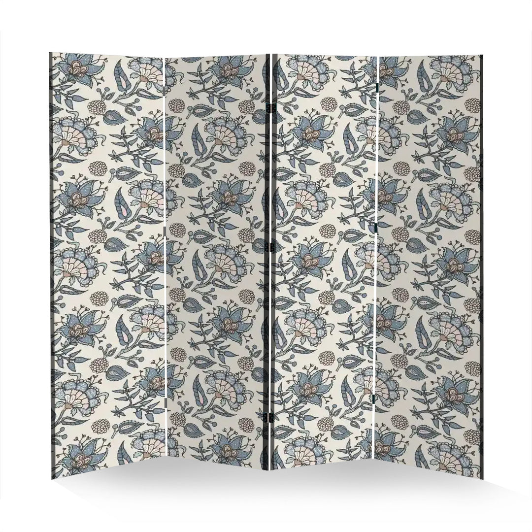 4 Panel Room Divider Folding Screen / Chintz