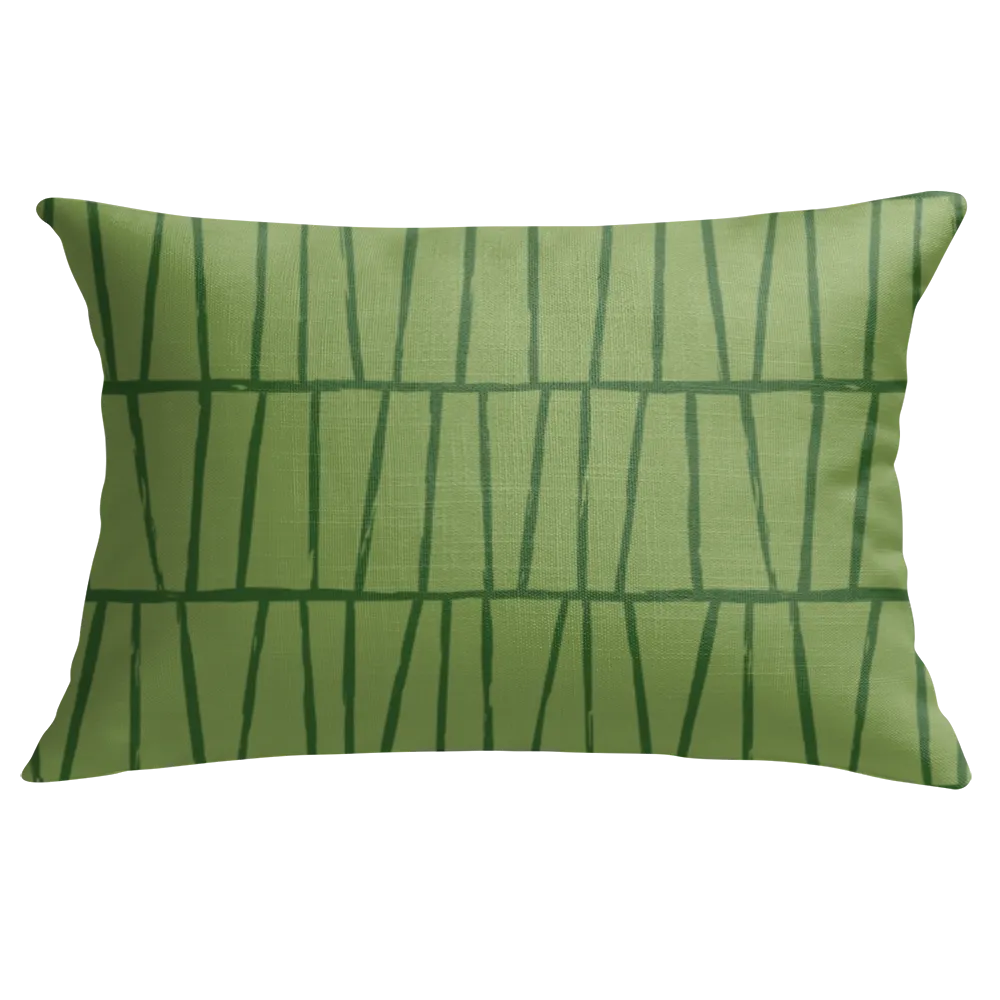 Reversible Pillow Pair – Limeade