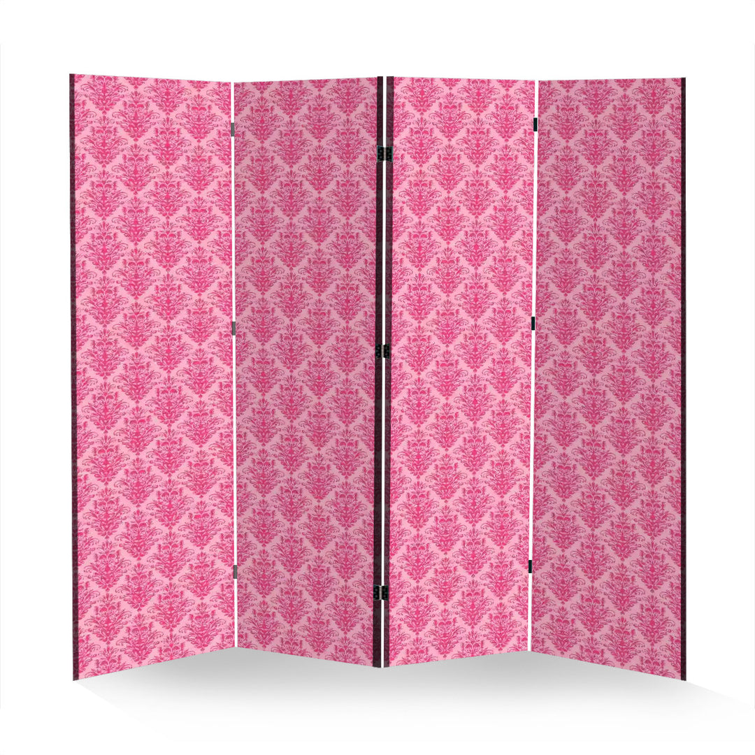 4 Panel Room Divider Folding Screen - Dreamhouse Damask