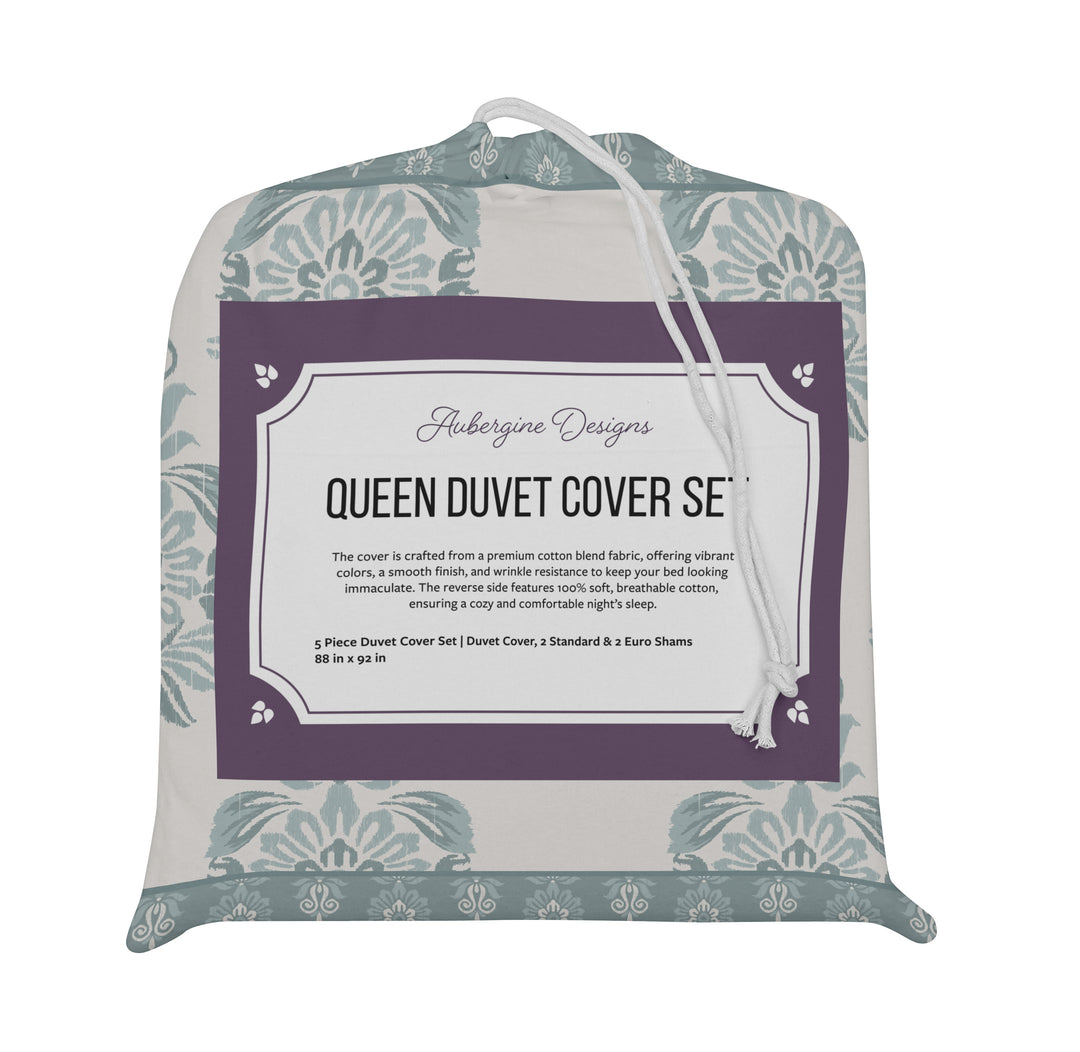 5 Piece Cotton Duvet Cover Set - Queen | Jaira (SW Naturally Refined Collection)