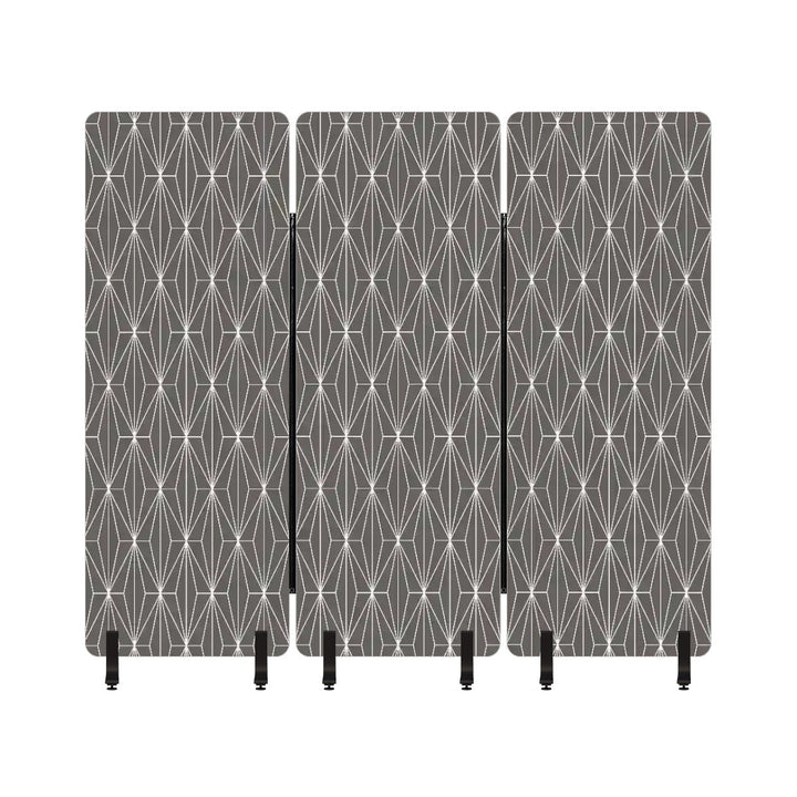 3 Panel Sound-Absorbing Room Divider / Deco Diamonds