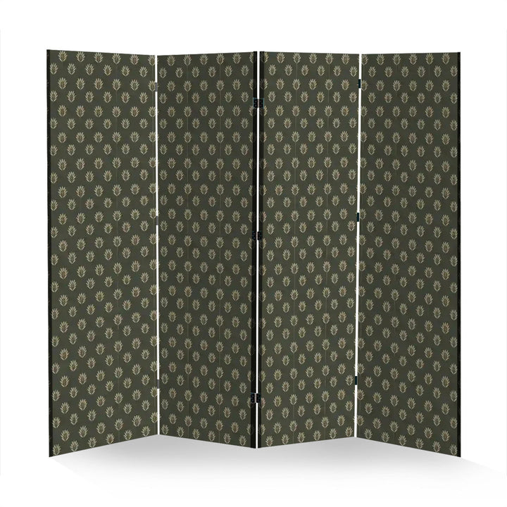 4 Panel Room Divider Folding Screen / Fronds