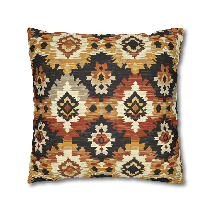 Microsuede Square Pillow Cover / Fall Ikat - Maple