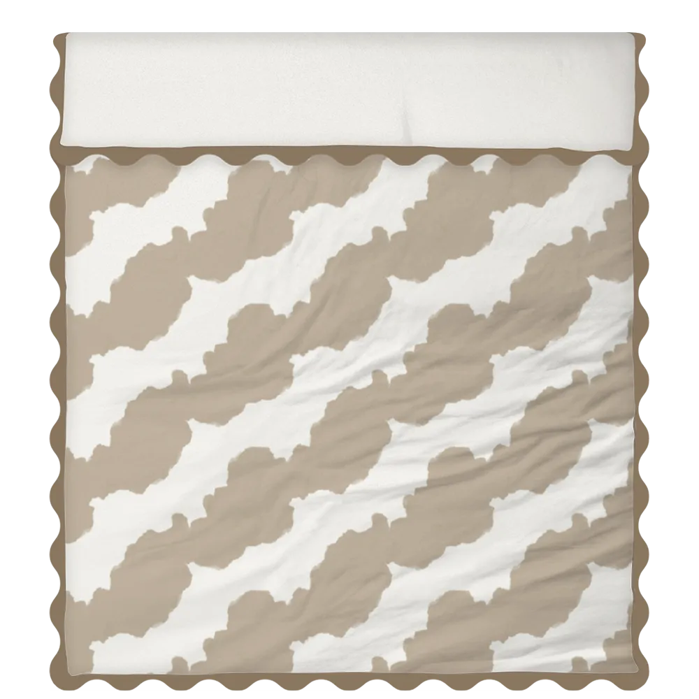 Form &amp; Field™ Scalloped Duvet Cover Set – Clouds (Universal Khaki)
