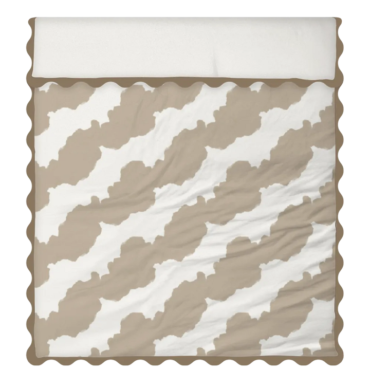Form &amp; Field™ Scalloped Duvet Cover Set – Clouds (Universal Khaki)