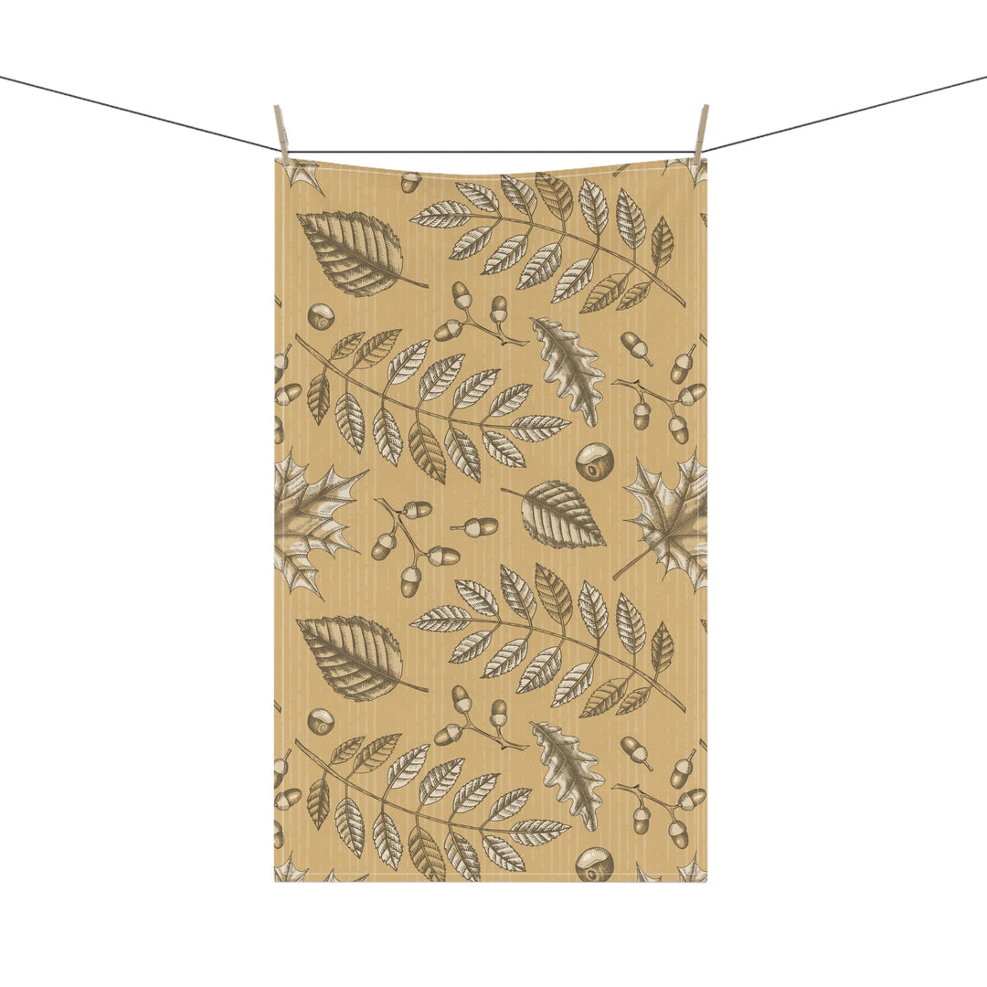 Cotton Twill Tea Towel / Cozy Leaves