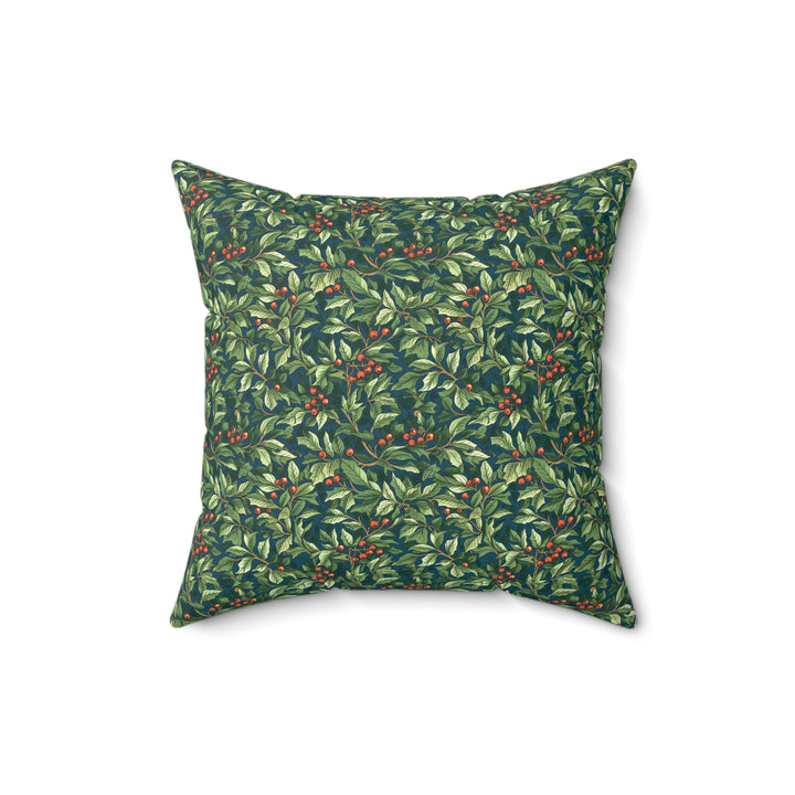 Microsuede Cushion / William Morris Inspired - winter berries