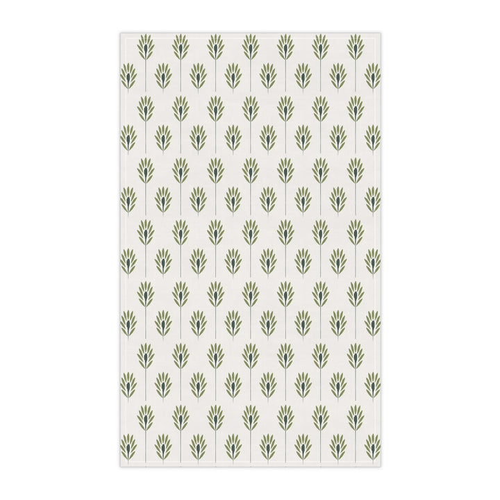 Cotton Twill Tea Towel / Fronds - Color + White