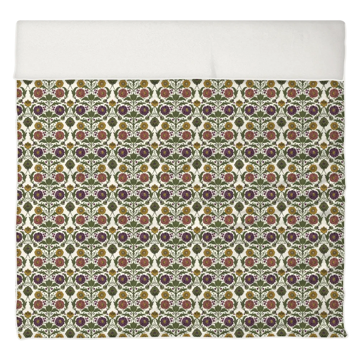Sunlit Garden™ Piped Edge Duvet Cover Set - Harvest Garden