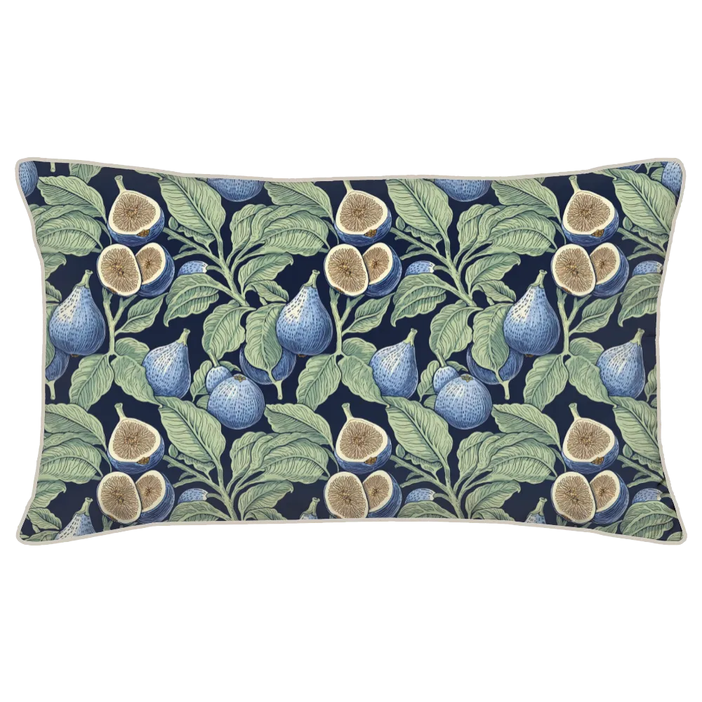 Verdant Fig™ Piped Edge Duvet Cover Set - Fig &amp; Ink