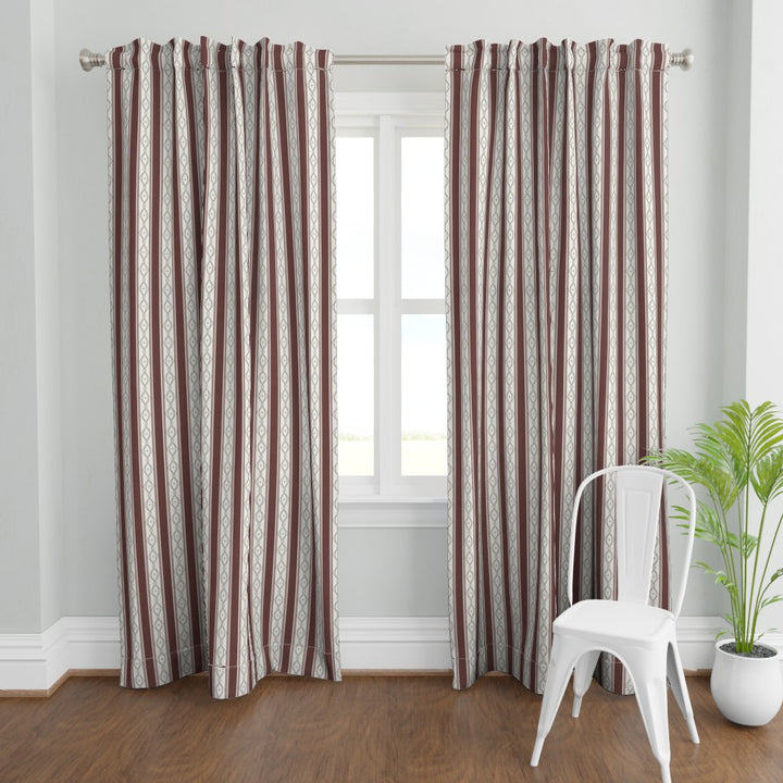 Form &amp; Field™ Cotton Blend Curtain Panel Set (2 Panels) – Stripe Lattice