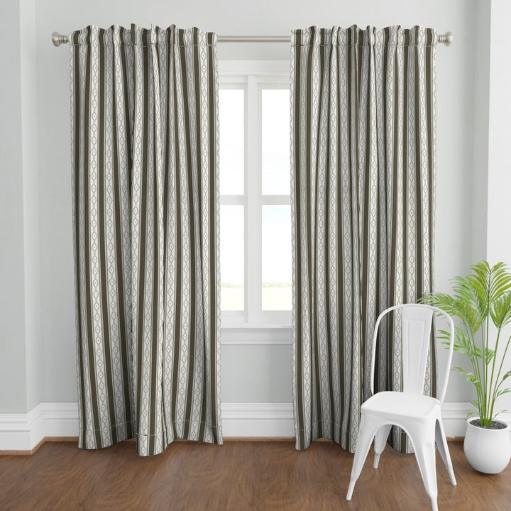Form &amp; Field™ Cotton Blend Curtain Panel Set (2 Panels) – Stripe Lattice