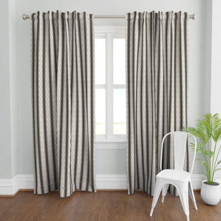 Form &amp; Field™ Cotton Blend Curtain Panel Set (2 Panels) – Stripe Lattice