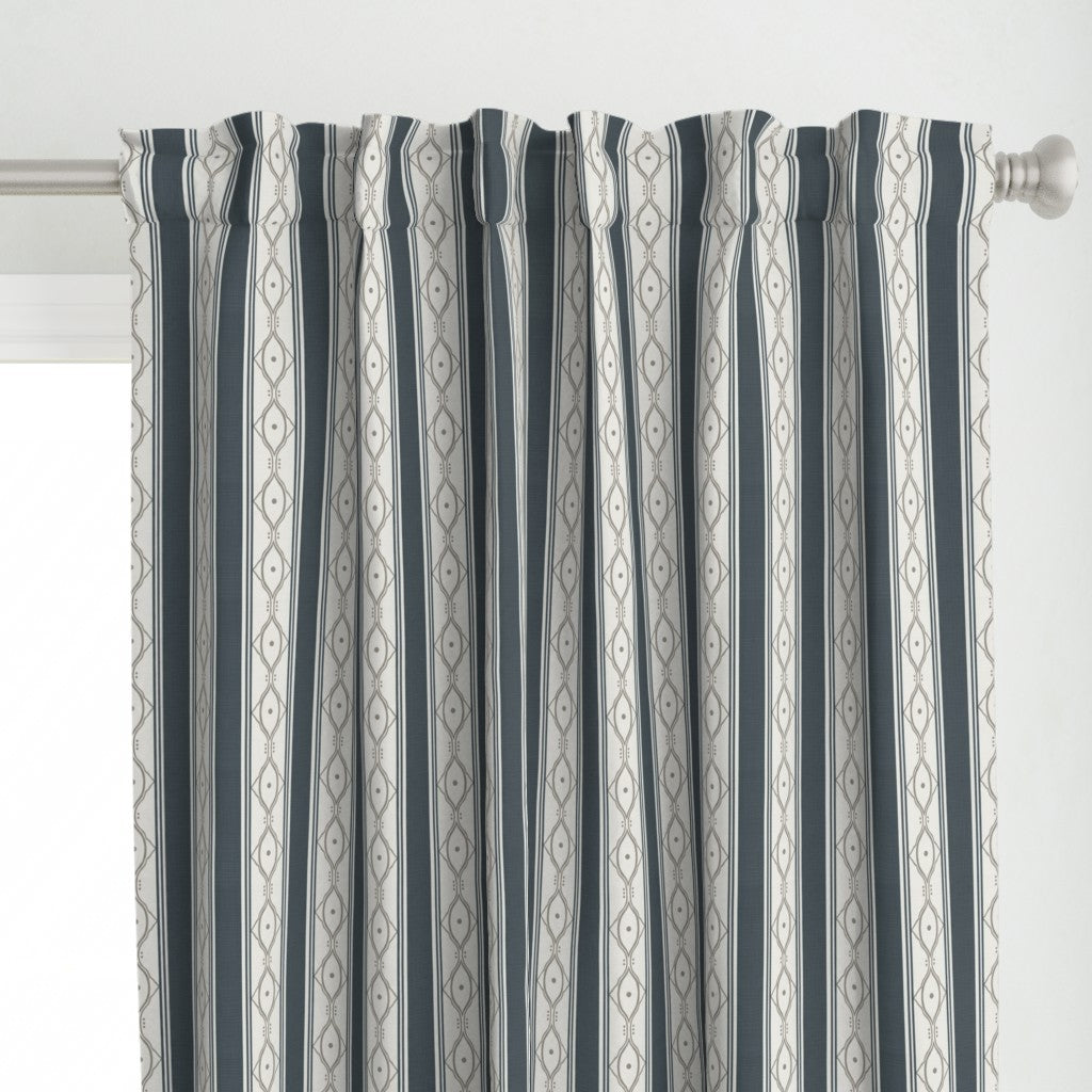 Form &amp; Field™ Cotton Blend Curtain Panel Set (2 Panels) – Stripe Lattice