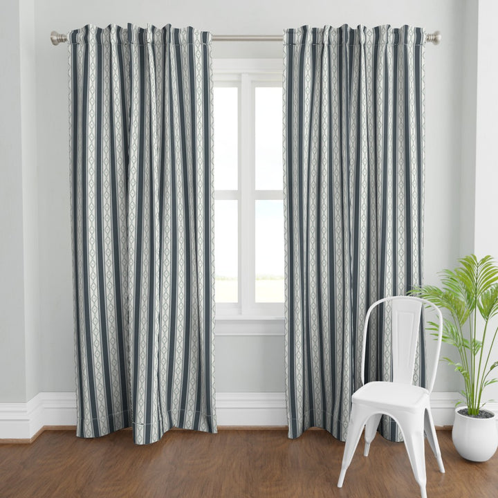 Form &amp; Field™ Cotton Blend Curtain Panel Set (2 Panels) – Stripe Lattice