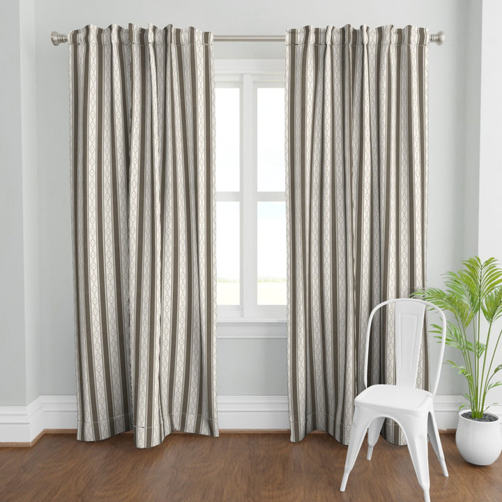 Form &amp; Field™ Cotton Blend Curtain Panel Set (2 Panels) – Stripe Lattice