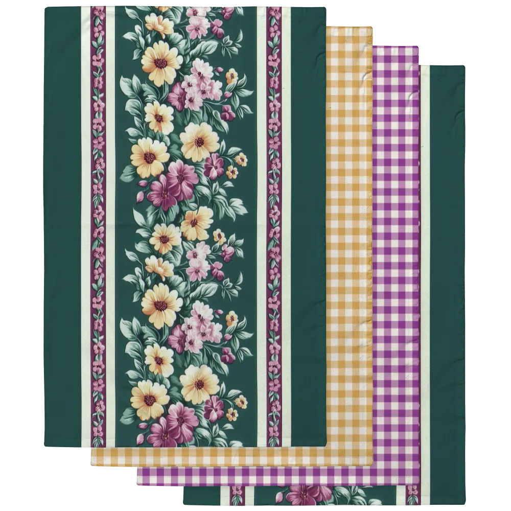 Meredith Tea Towel Set (4) | Vintage Cottage Collection