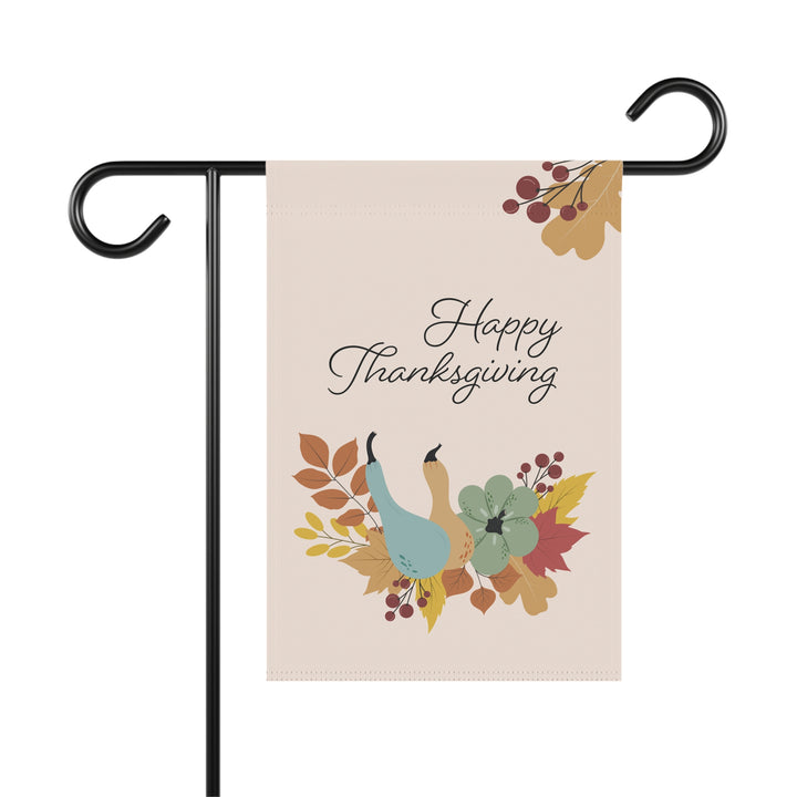 Double-sided Garden & House Banner / Fall Squash - Happy Thanksgiving