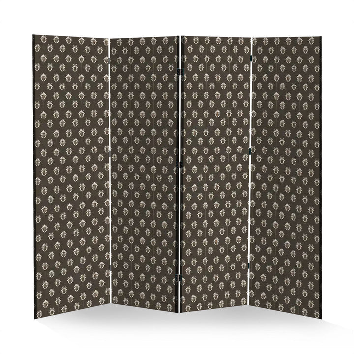 4 Panel Room Divider Folding Screen / Fronds