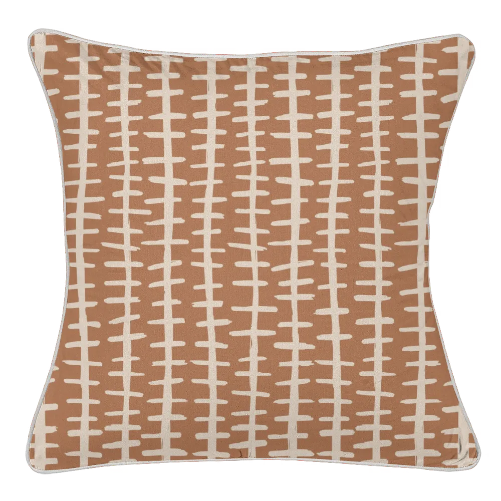 Ikat Fusion Coordinates Pair – Sand &amp; Sea (Rust)