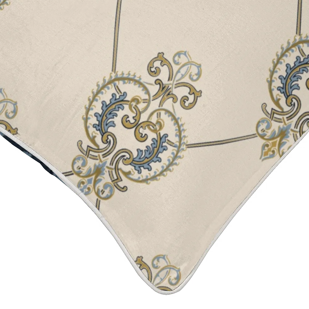 Heritage Bloom Pillow Trio - Heart Scroll (Slate Blue)