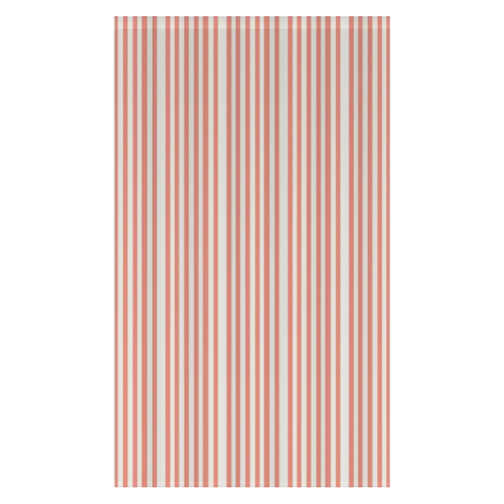 Window Curtain Set - Cotton Blend (2 Panels) | French Stripe - Salmon
