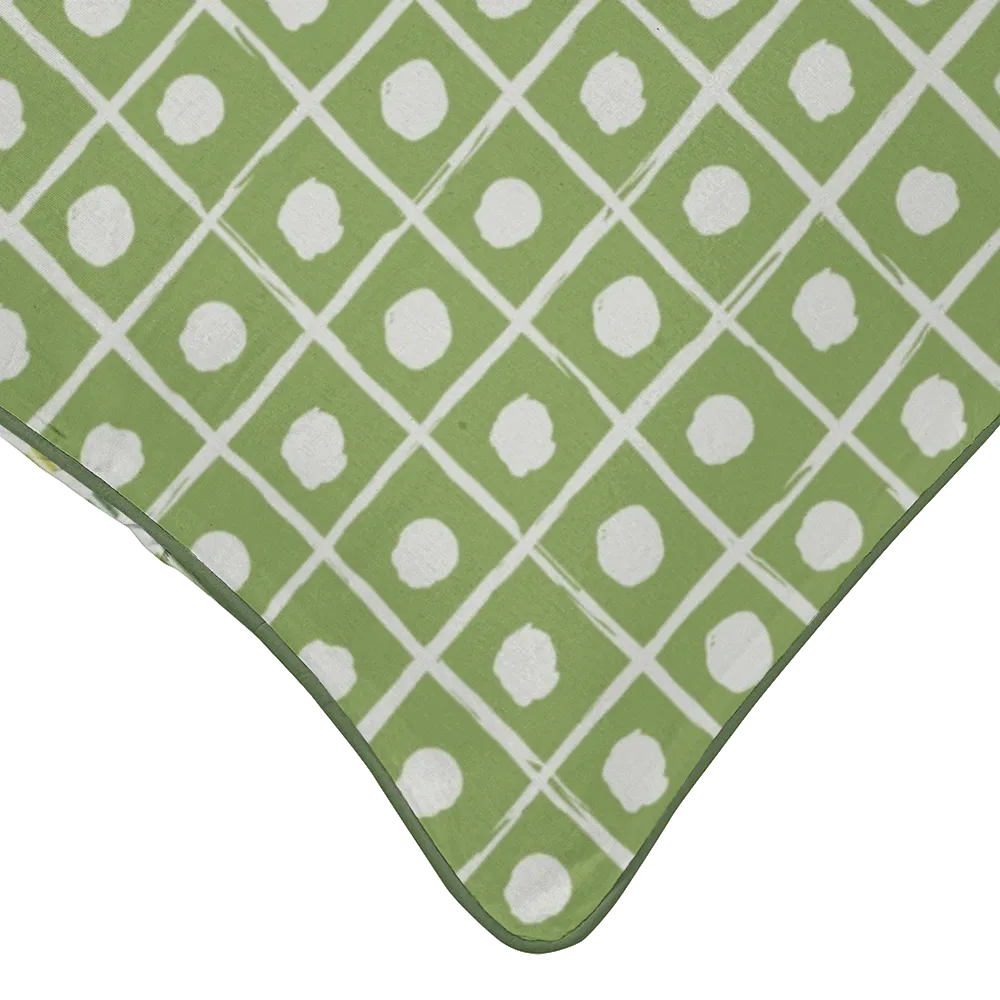 Reversible Pillow Pair – Limeade