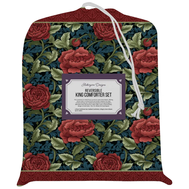 Midnight Garden™ Reversible Comforter Set - Midnight Rose