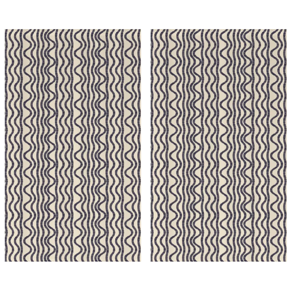 Ikat Fusion Curtain Panel Set – Americana Geometric