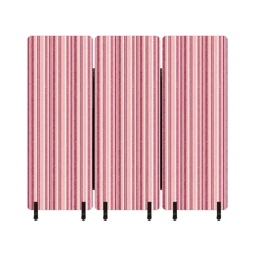 3 Panel Sound-Absorbing Room Divider / Sketchy Stripes