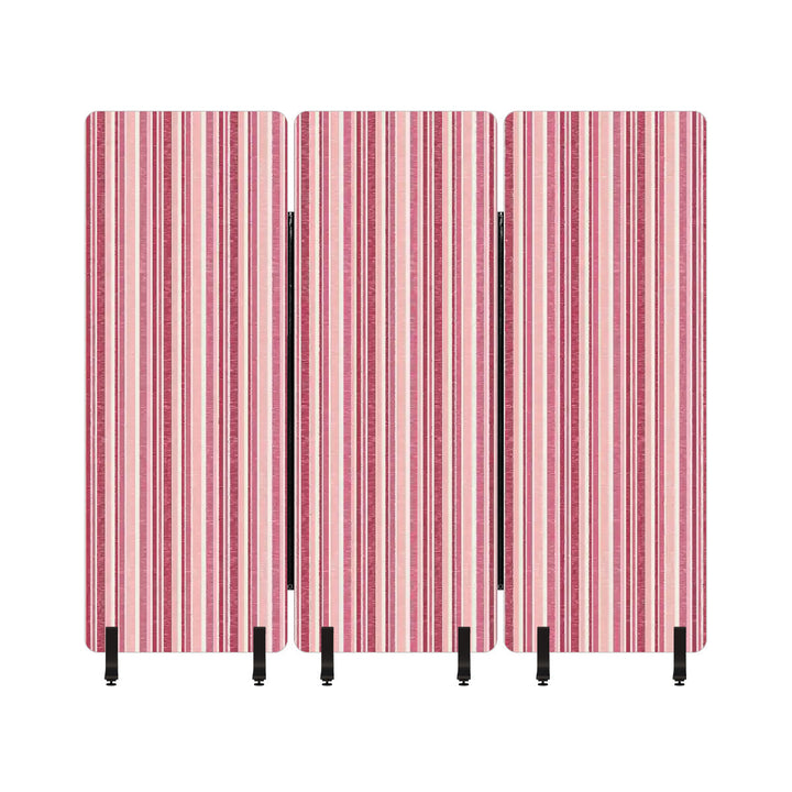 3 Panel Sound-Absorbing Room Divider / Sketchy Stripes