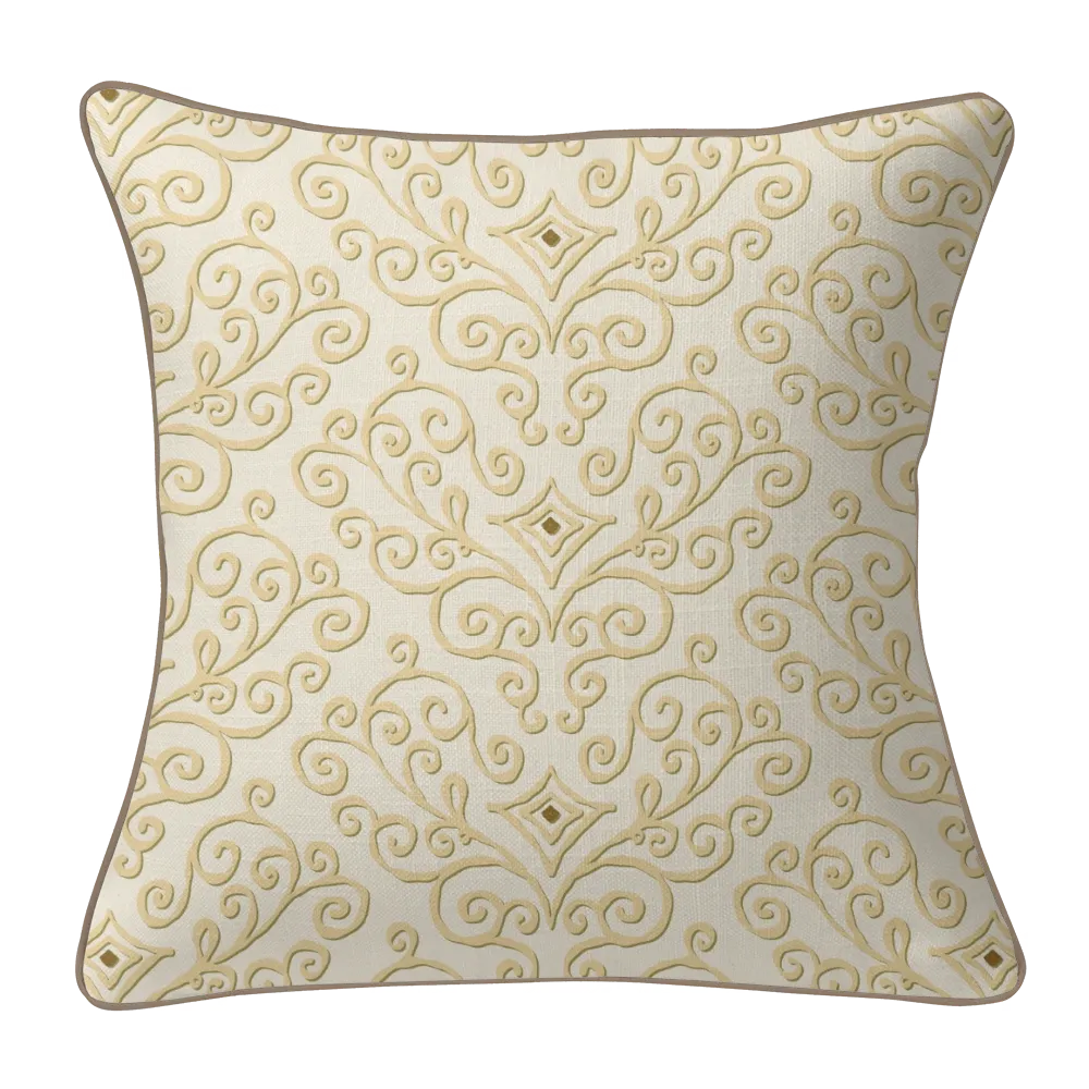 Sunlit Garden Pillow Trio - Heart Scroll