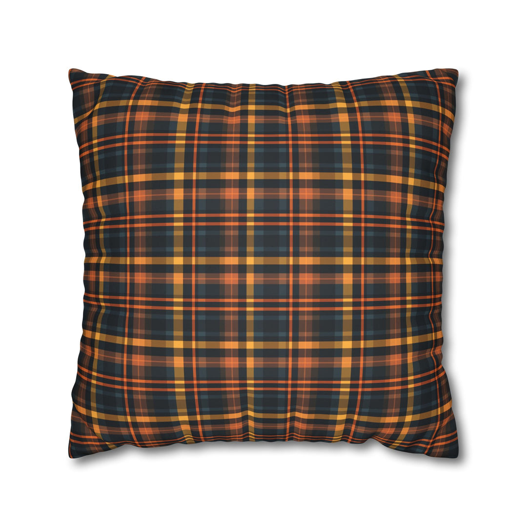 Microsuede Square Pillow Cover / Fall Plaid - Nathan