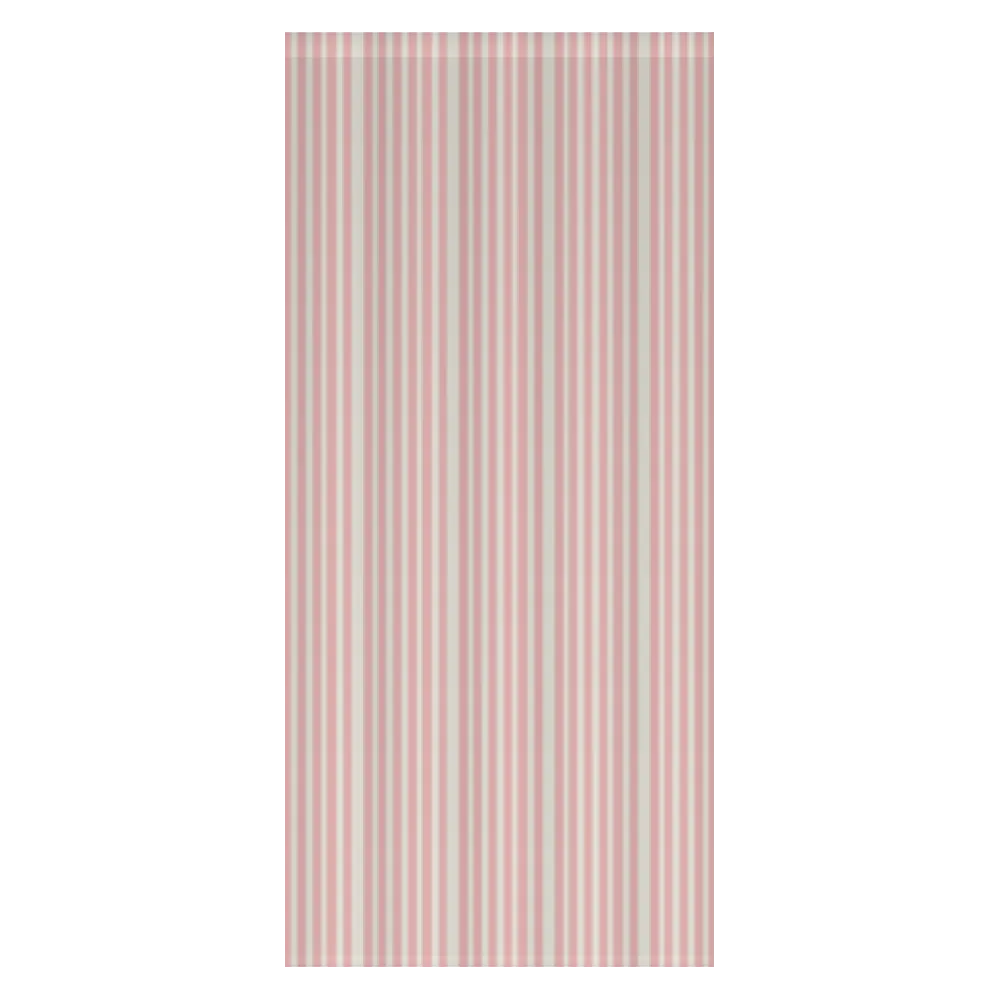 Window Curtain Set - Cotton Blend (2 Panels) | French Stripe - Bubblegum