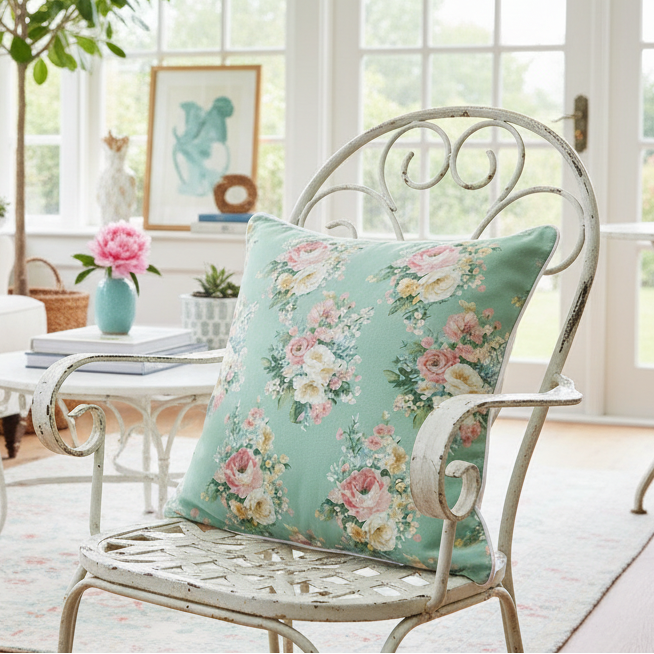 Florence – Reversible Throw Pillow | Vintage Cottage Collection