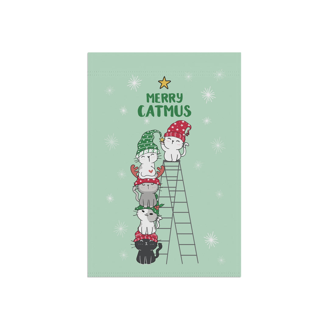 Double-sided Garden & House Banner / Merry Catmus - Green / 4 Design Choices