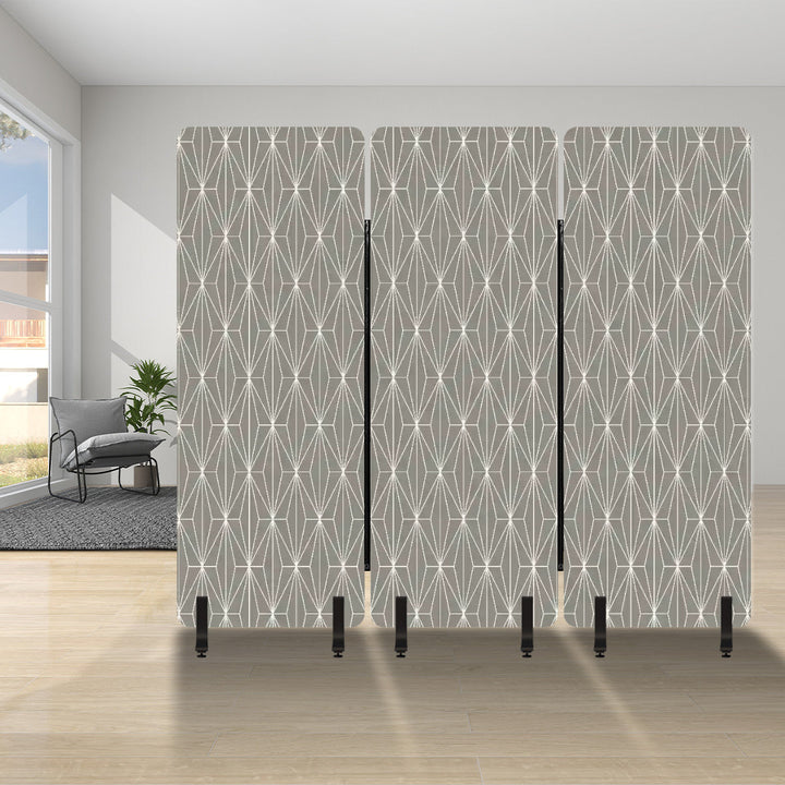 3 Panel Sound-Absorbing Room Divider / Deco Diamonds