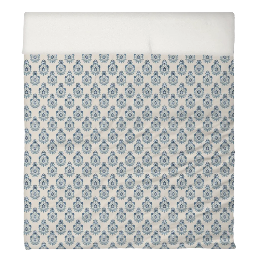 Blues &amp; Greens Anthology Duvet Cover Set – Ikat (Smoky Azurite)