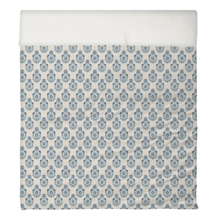 Blues &amp; Greens Anthology Duvet Cover Set – Ikat (Smoky Azurite)