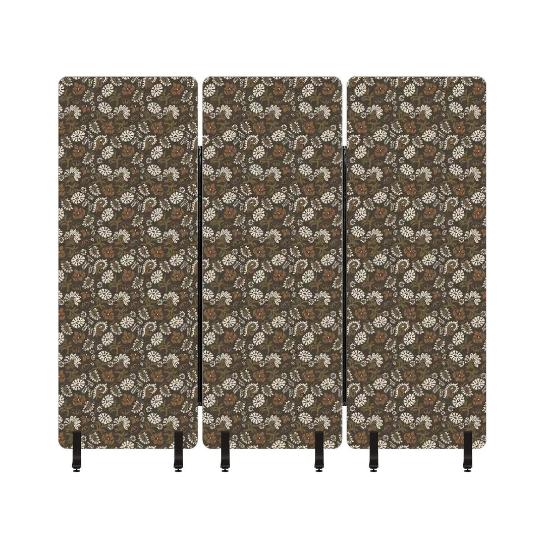 3 Panel Sound-Absorbing Room Divider / Vintage Floral