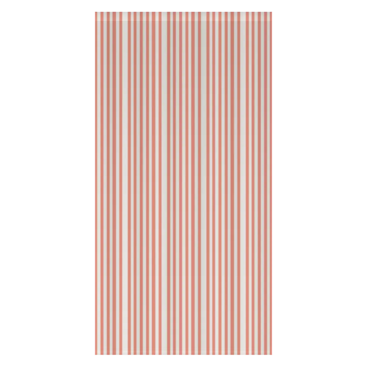 Window Curtain Set - Cotton Blend (2 Panels) | French Stripe - Salmon
