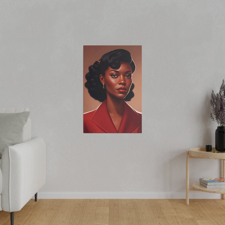 Vertical Matte Canvas / Confident Women Portrait Series - Andricia