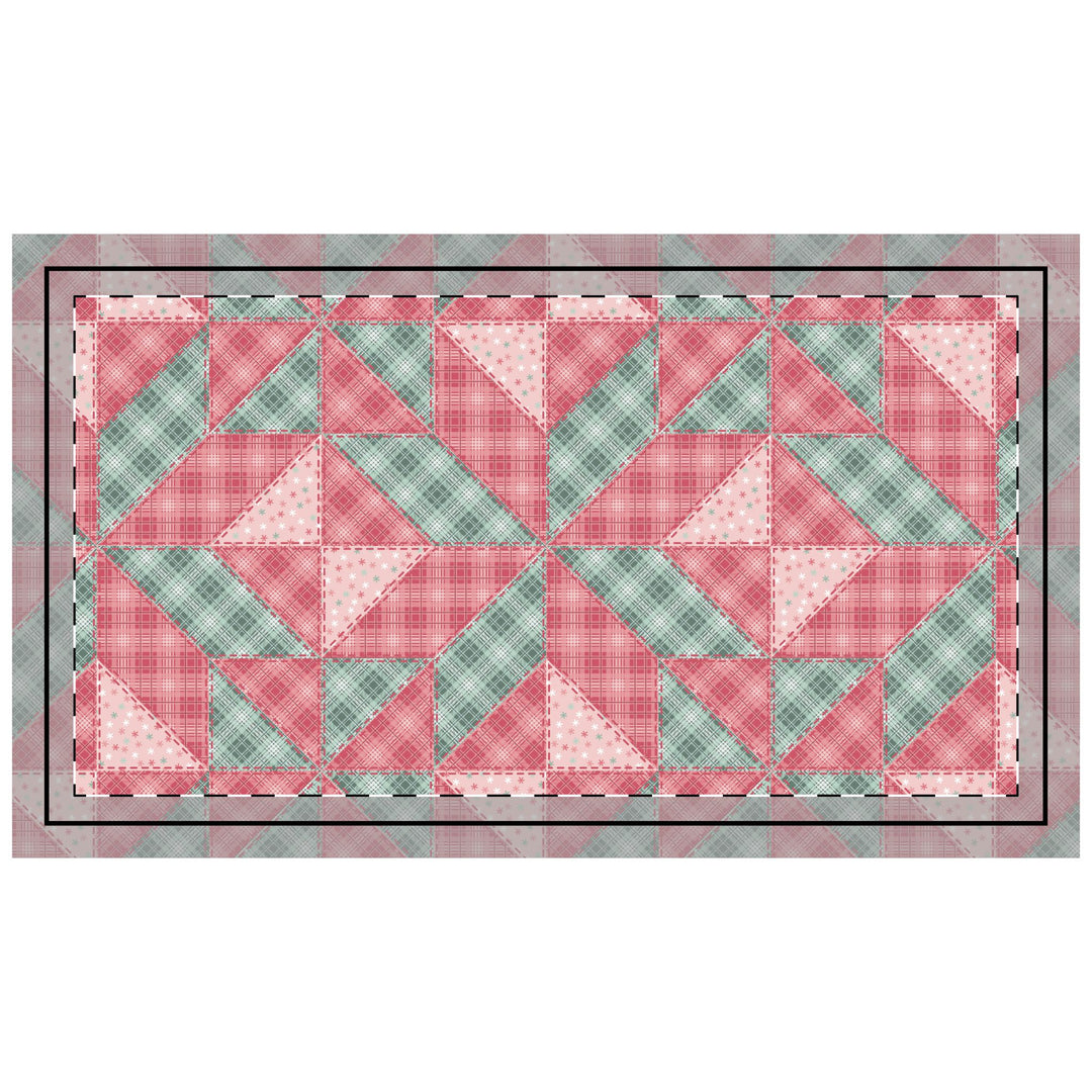 Quilted Sham / 3 sizes / Patchwork / Star / Pink-tacular - Plaid