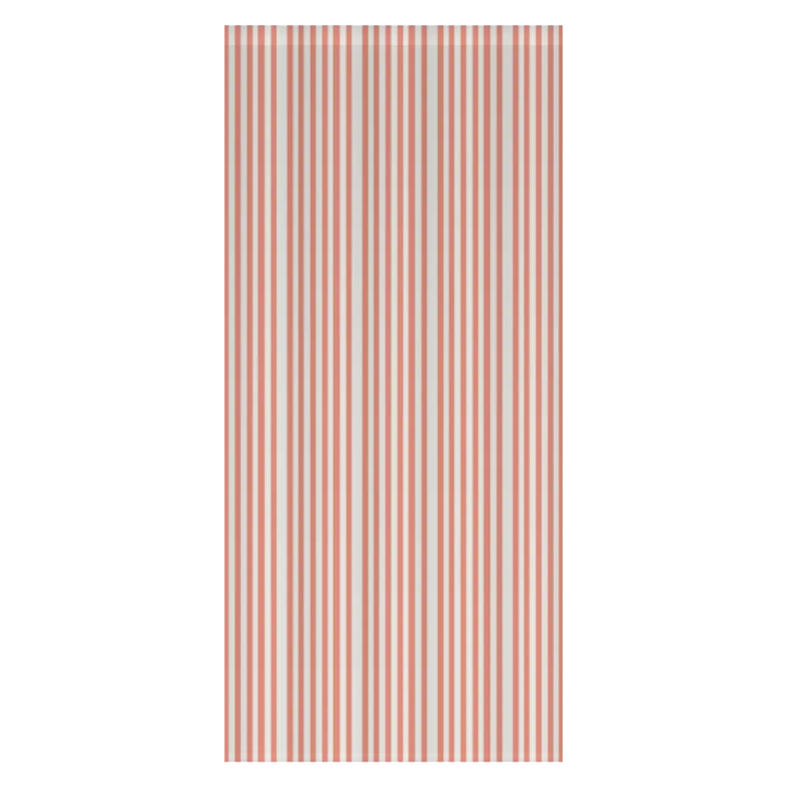 Window Curtain Set - Cotton Blend (2 Panels) | French Stripe - Salmon