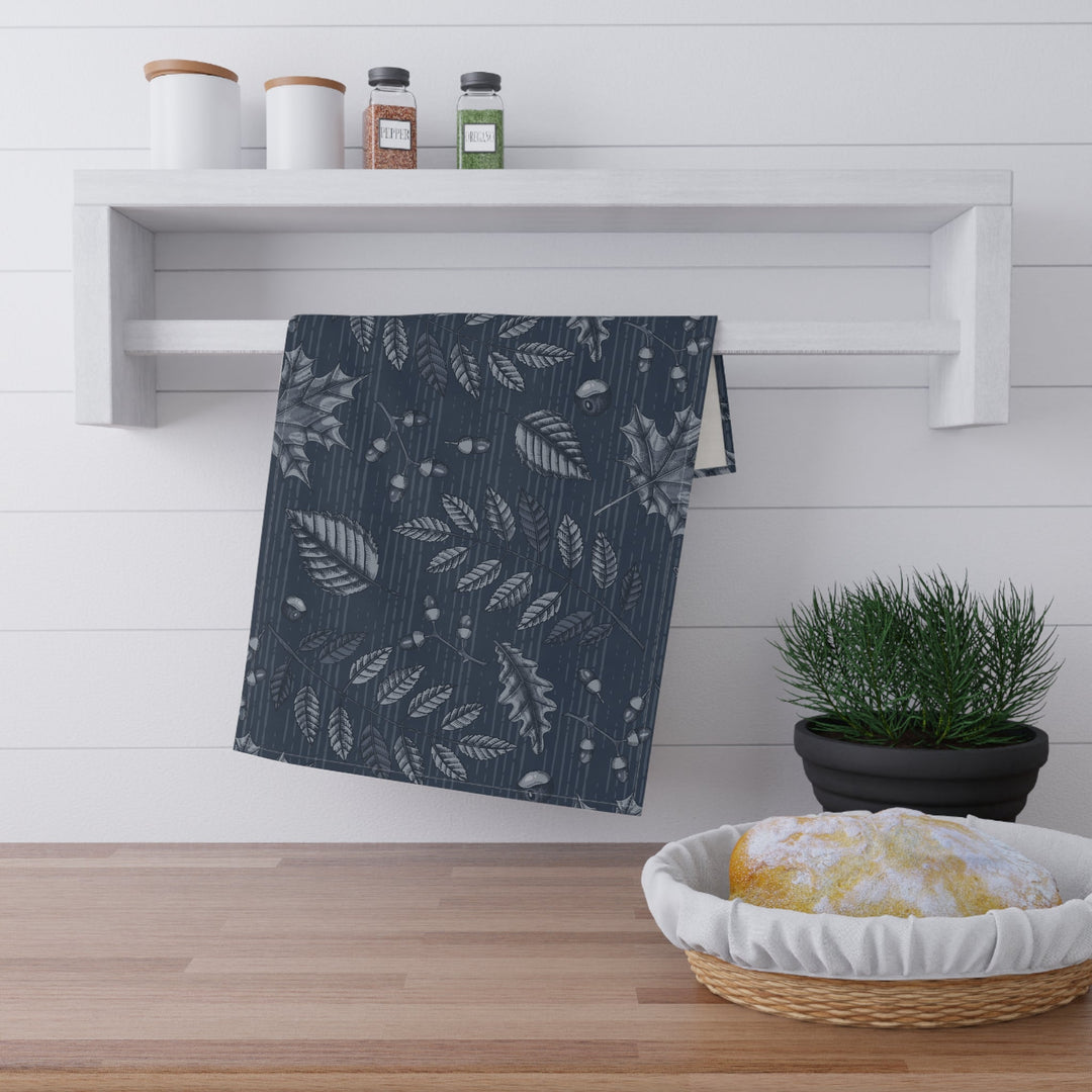 Cotton Twill Tea Towel / Cozy Leaves