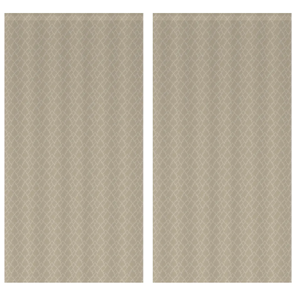 Verdant Fig™ Curtain Panel Set (2 Panels) – Trellis (Khaki)