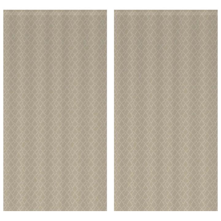 Verdant Fig™ Curtain Panel Set (2 Panels) – Trellis (Khaki)